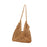 Crofta Woven Tote Bag Satchel Shoulder Purse Summer Bag for Summer Commuting Street Brown