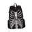 Crofta Men Skull Backpack Casual Portable Skeleton Print for Holidays Shopping Gift