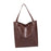 Crofta Women Shoulder Bag Large Capacity Stylish Tote Bag for Commuting Work Ladies Dark Brown