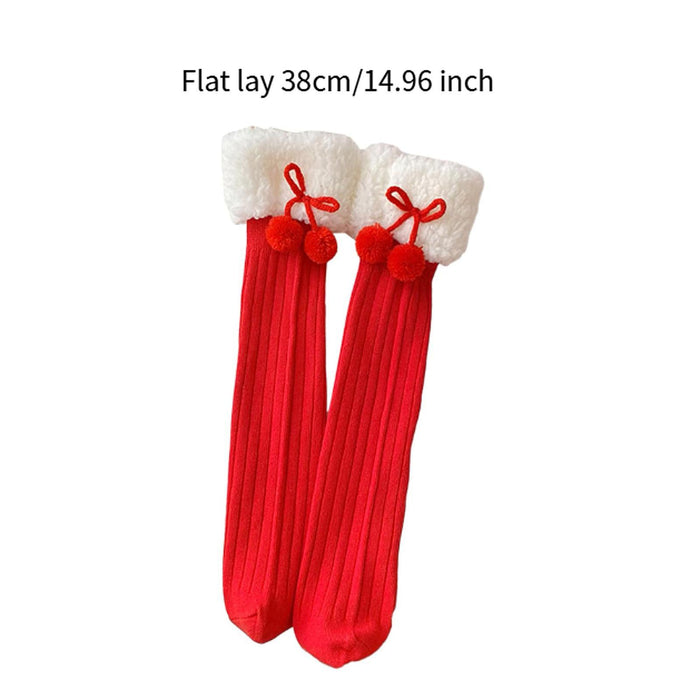 1 Pair Knee Socks for Girls Party Favors Elastic Novelty Long Socks for Kids with Balls