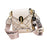 Crofta Womens Leather Phone Bag Satchel Shoulder Bag for Shopping Commuting Dating White