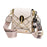 Crofta Womens Leather Phone Bag Satchel Shoulder Bag for Shopping Commuting Dating White