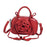 Crofta Small Shoulder Bag Solid Color Casual Zipper Closure Elegant Fashion Satchel Red