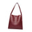 Crofta Women's Leather Shoulder Bag Satchel Elegant Bucket Bag for Outdoor Vacation Red