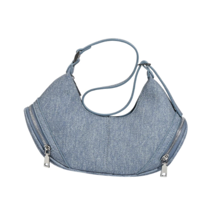 Crofta PU Leather Women's Shoulder Bag Tote Bag Casual Chic Armpit Bag Underarm Bag Dark Blue