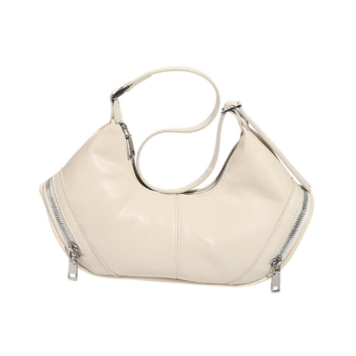 Crofta PU Leather Women's Shoulder Bag Tote Bag Casual Chic Armpit Bag Underarm Bag Beige