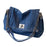 Crofta Women Denim Shoulder Bag Classical Handbag for Party Favors Outdoor Shopping Deep Blue