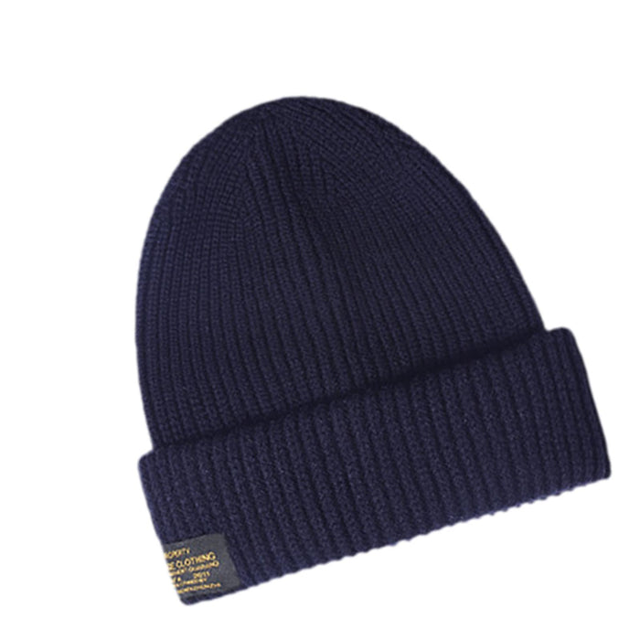 Crofta Winter Beanie Windproof Soft Warm Hat for Snowboarding Outdoor Sports Riding Navy