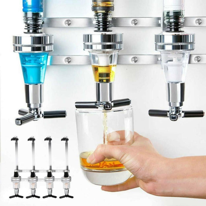 Wall Mount 4-station Liquor Wine Dispenser Machine Bar Drinking Pourers 45ml