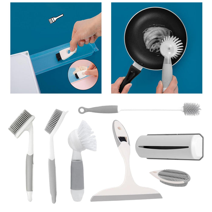 1pc Kitchen Clean Brush Tools for Dish Cup Tableware Kitchen Stoves Wall reservoir brush