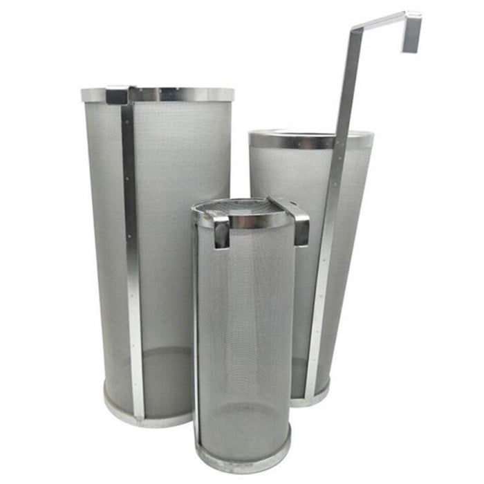 300 Micron Mesh Hop Filter Strainer 304 Stainless Steel Tool 6x14 in