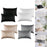 1 Pair Silk Satin Pillowcase Breathable Soft for Bedroom Machine Washable black