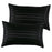 1 Pair Silk Satin Pillowcase Breathable Soft for Bedroom Machine Washable black