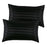 1 Pair Silk Satin Pillowcase Breathable Soft for Bedroom Machine Washable black