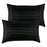 1 Pair Silk Satin Pillowcase Breathable Soft for Bedroom Machine Washable black