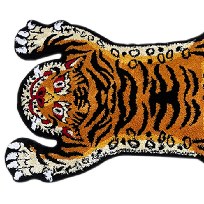 Tiger Rug Cartoon Absorbent Bath Mat for Bedroom Floor Home Decor Yellow