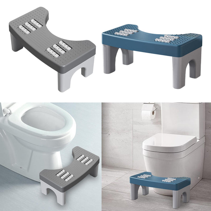 Toilet Stool Anti Slip Squatting Potty Foot Stool Portable Toilet Step Stool Gray