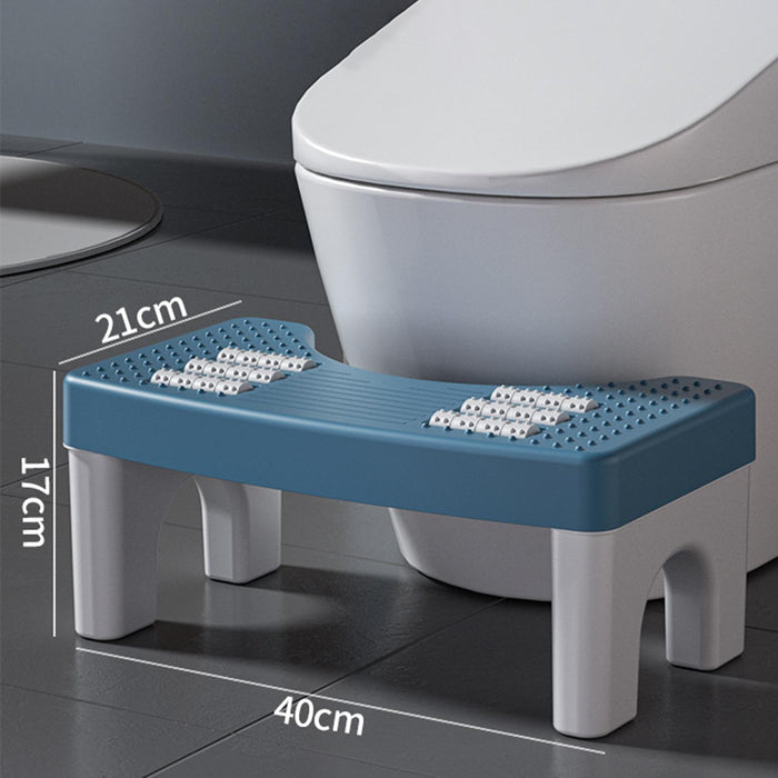 Toilet Stool Anti Slip Squatting Potty Foot Stool Portable Toilet Step Stool Blue