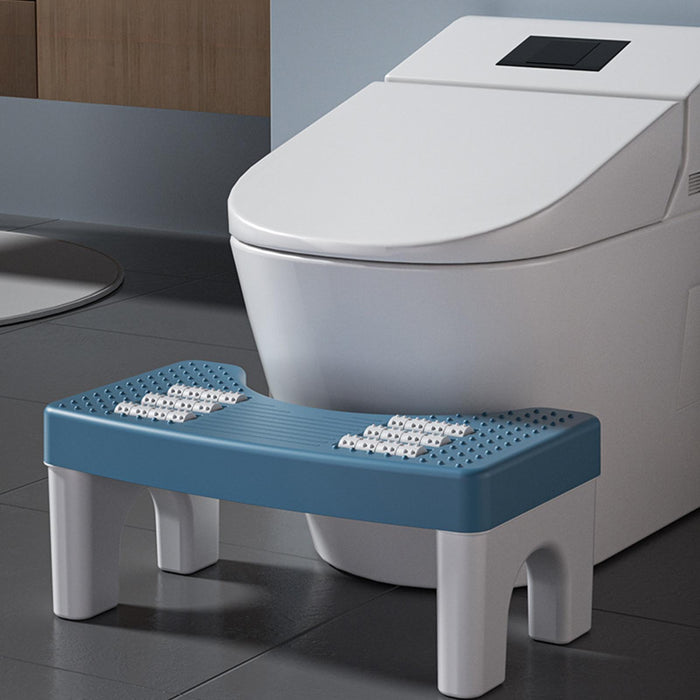 Toilet Stool Anti Slip Squatting Potty Foot Stool Portable Toilet Step Stool Blue