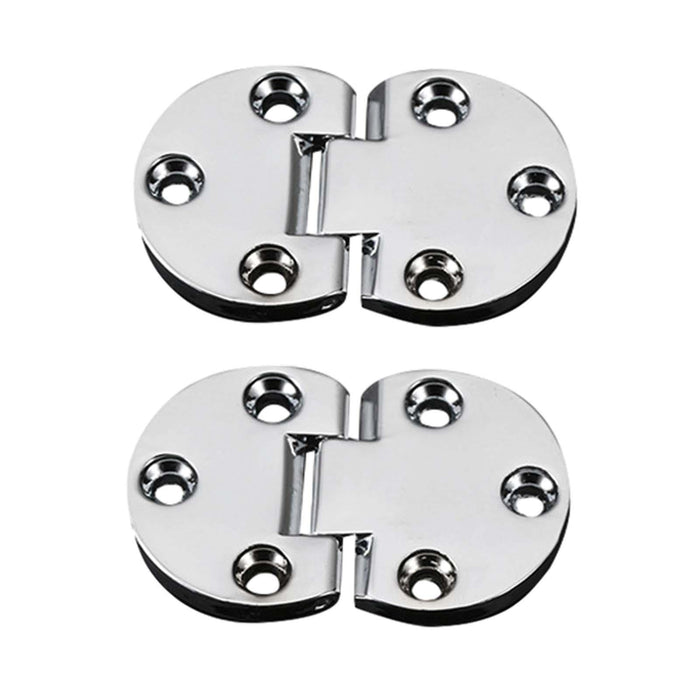 2x Flip Hinges Smooth Folding Table Hinges for Cupboard Wardrobe Butler Tray 5cmx2.95cmx0.4cm