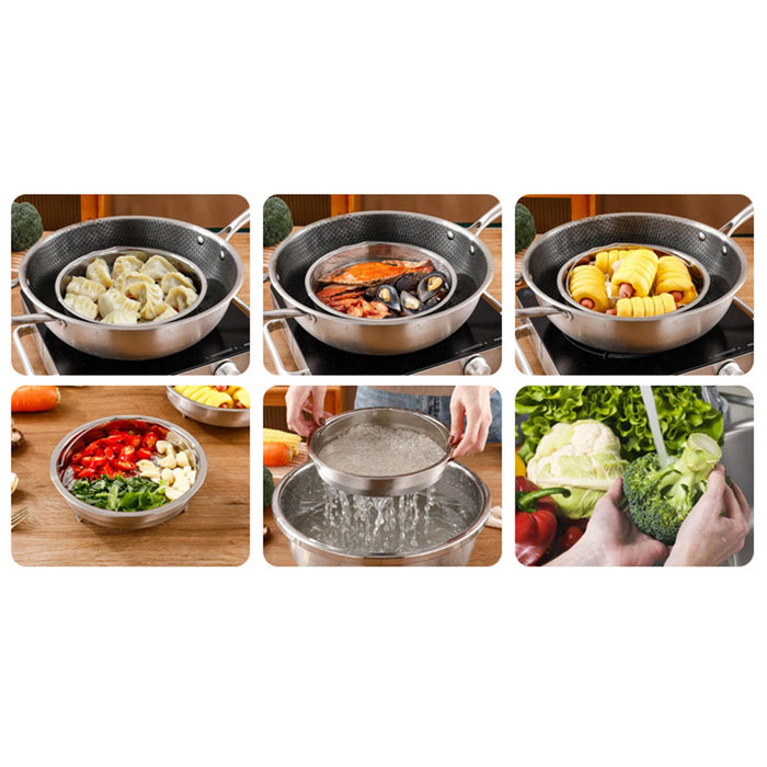 Stainless Steel Steamer Basket Raised Stand Durable Practical Steamer Insert 20cm