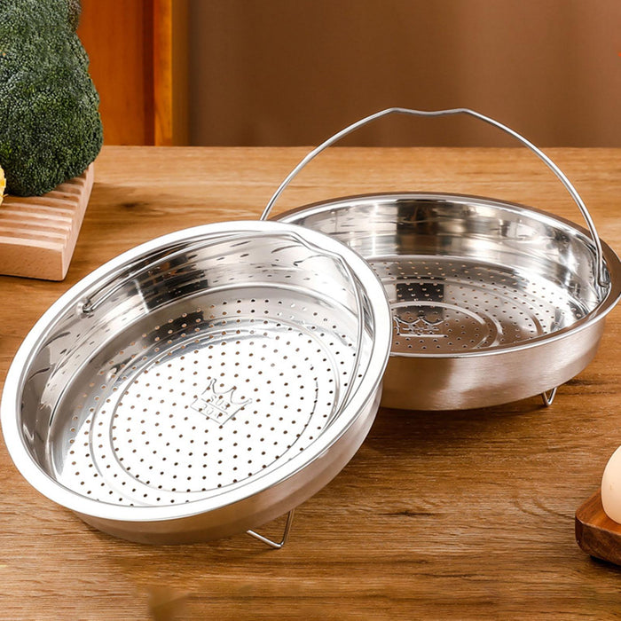 Stainless Steel Steamer Basket Raised Stand Durable Practical Steamer Insert 20cm