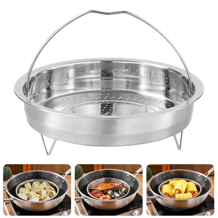 Stainless Steel Steamer Basket Raised Stand Durable Practical Steamer Insert 20cm