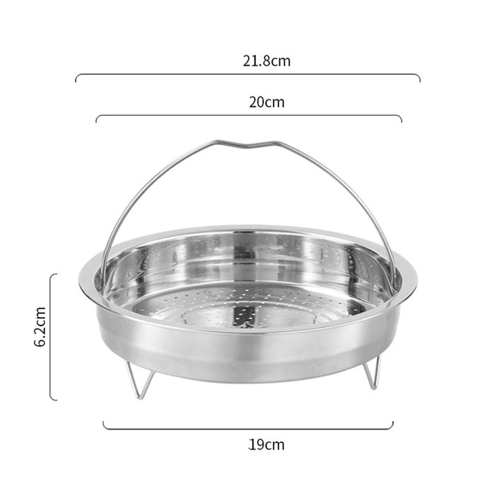 Stainless Steel Steamer Basket Raised Stand Durable Practical Steamer Insert 22cm