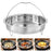 Stainless Steel Steamer Basket Raised Stand Durable Practical Steamer Insert 22cm