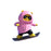 Cute Skateboard Bear Decoration for Car Gift for Drivers Sculpture Accessory pink