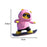 Cute Skateboard Bear Decoration for Car Gift for Drivers Sculpture Accessory pink