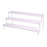 Wooden Display Riser Stand Counter Shelf for Dolls Collection Makeup Perfume 3 Layers 50CM