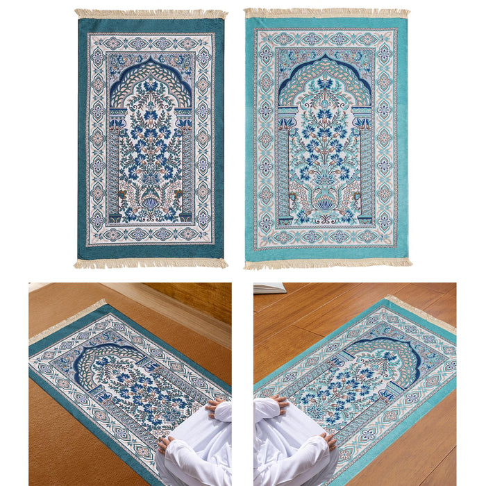 Worship Carpet Carpet Accessories Arabic Kneeling Pad for Temple Room Adults blue