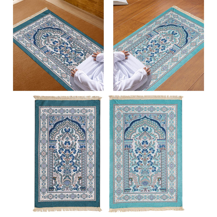 Worship Carpet Carpet Accessories Arabic Kneeling Pad for Temple Room Adults blue