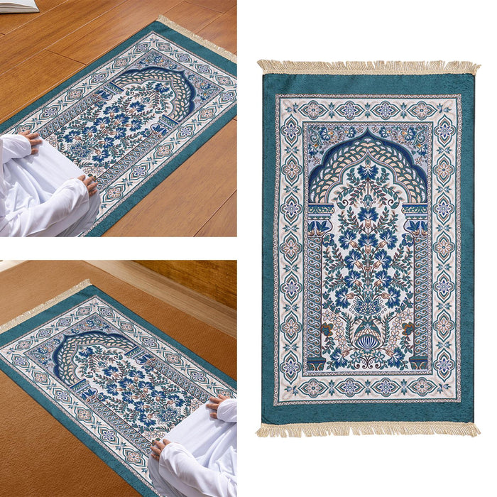 Worship Carpet Carpet Accessories Arabic Kneeling Pad for Temple Room Adults blue