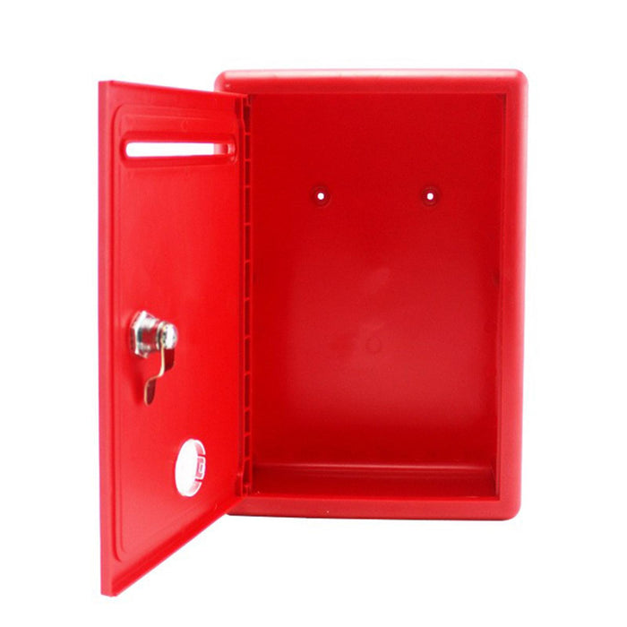 Suggestion Drop Box Waterproof with Slot and Lock Complaint Box Donation Box Red