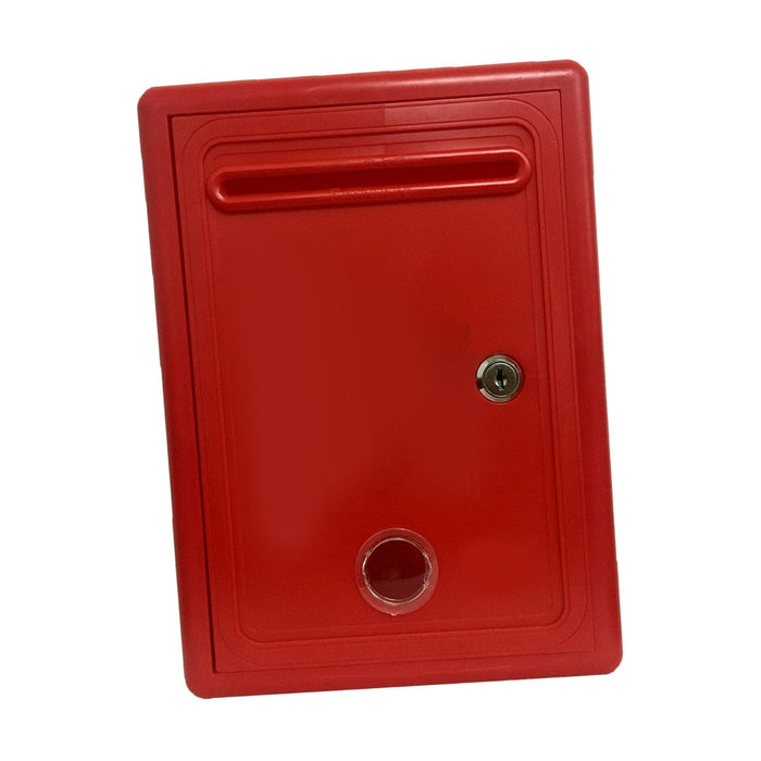 Suggestion Drop Box Waterproof with Slot and Lock Complaint Box Donation Box Red