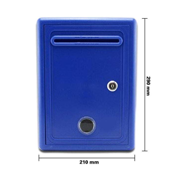 Suggestion Drop Box Waterproof with Slot and Lock Complaint Box Donation Box Blue