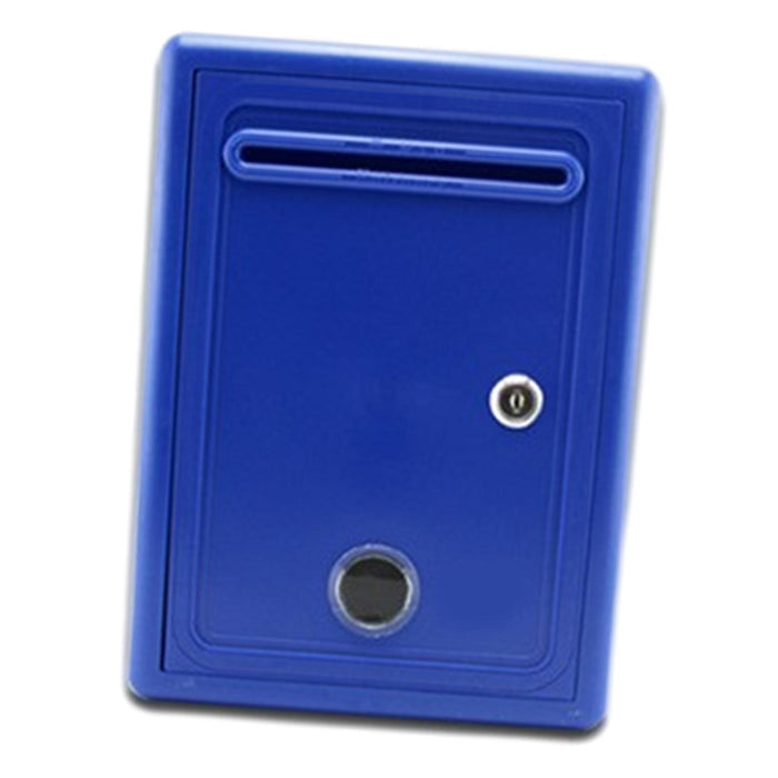 Suggestion Drop Box Waterproof with Slot and Lock Complaint Box Donation Box Blue