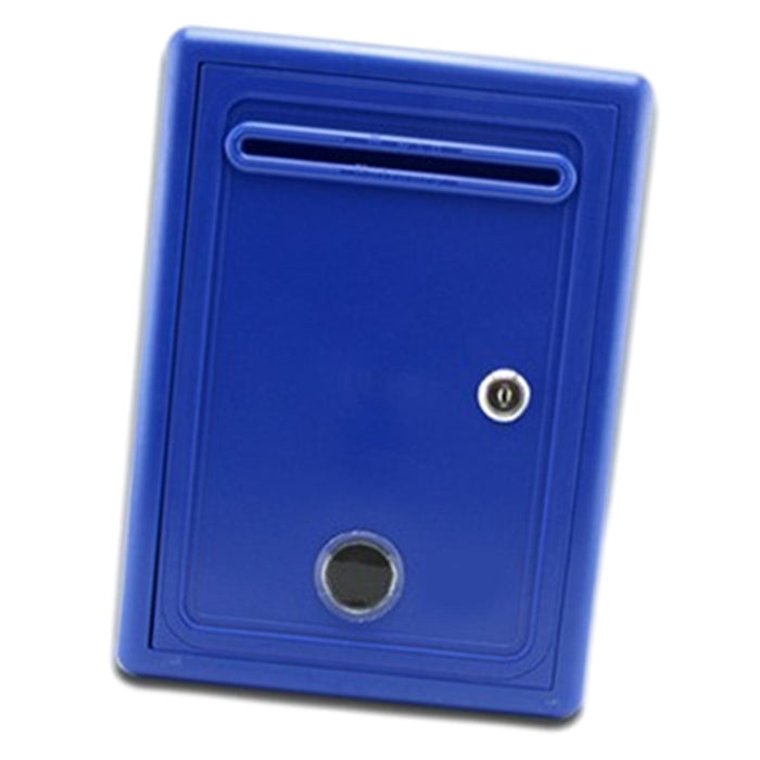 Suggestion Drop Box Waterproof with Slot and Lock Complaint Box Donation Box Blue