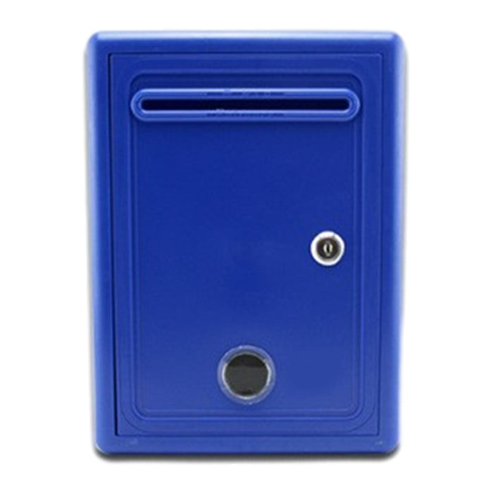 Suggestion Drop Box Waterproof with Slot and Lock Complaint Box Donation Box Blue