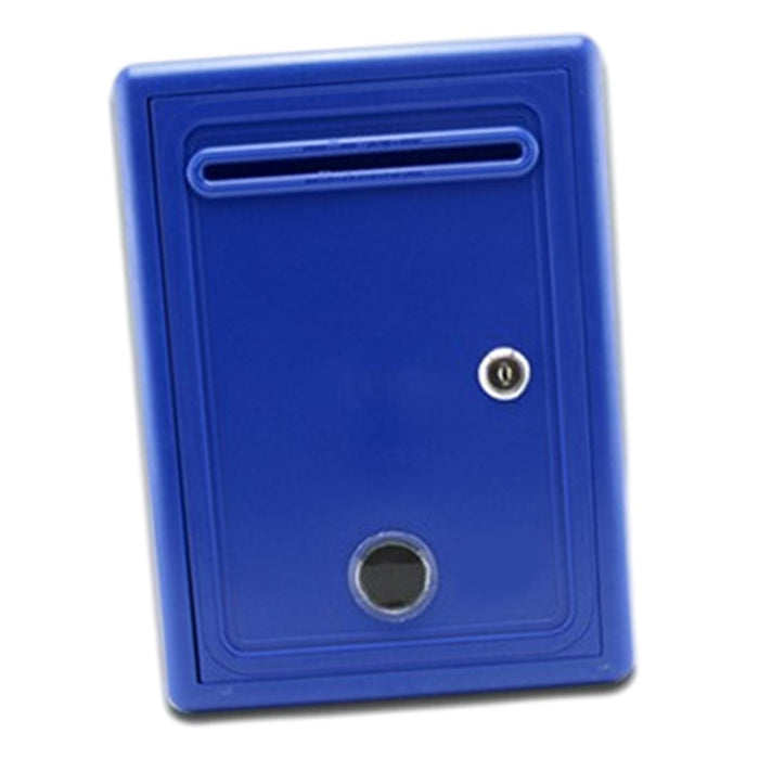 Suggestion Drop Box Waterproof with Slot and Lock Complaint Box Donation Box Blue