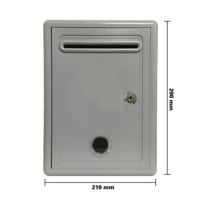 Suggestion Drop Box Waterproof with Slot and Lock Complaint Box Donation Box Gray