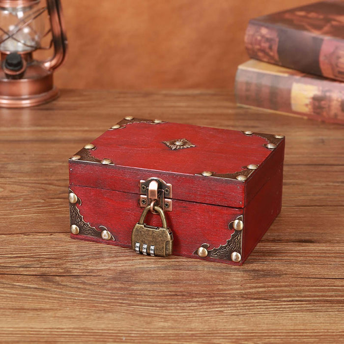 Wooden Jewelry Box Craft Box Jewelry Organizer for Treasure Earring style C