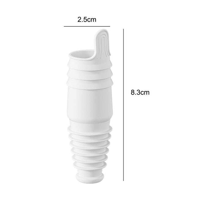 2x Wine Bottle Stopper Fits 1.2cm-2.2cm Mouth Bottles Portable Wine Stoppers White