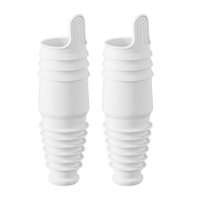 2x Wine Bottle Stopper Fits 1.2cm-2.2cm Mouth Bottles Portable Wine Stoppers White