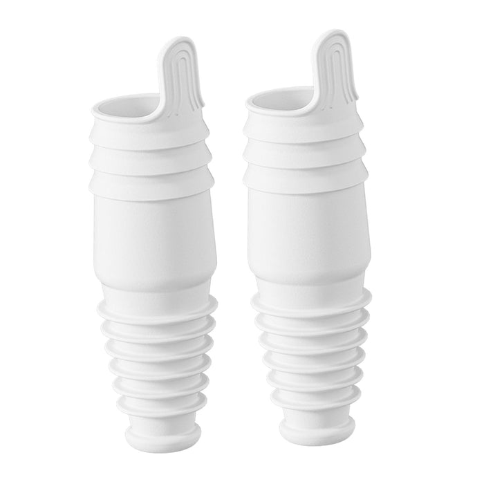 2x Wine Bottle Stopper Fits 1.2cm-2.2cm Mouth Bottles Portable Wine Stoppers White