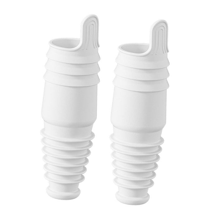 2x Wine Bottle Stopper Fits 1.2cm-2.2cm Mouth Bottles Portable Wine Stoppers White