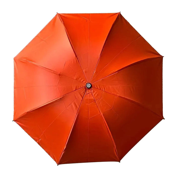 Crofta Folding Umbrella Versatile Compact Travel Umbrella for Rain for Trips Hiking Carrot