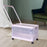 Storage Bin with Wheels and Pull Handle Folding Lidded Car Trunk Storage Box Clear